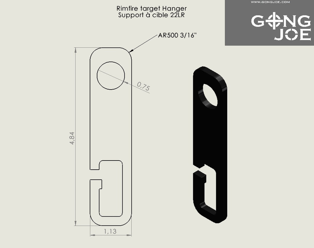 Rimfire target Hangers only - Suspendeurs pour cibles 22LR (suspendeur –  Gong Joe