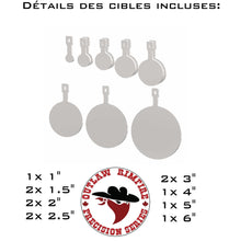 Outlaw Rimfire Precision Series full Kit cibles / Targets 22LR